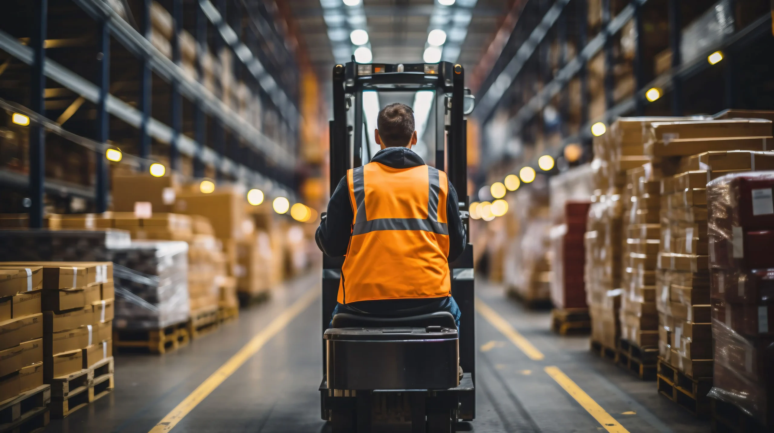 Forklift Training in Warehouse